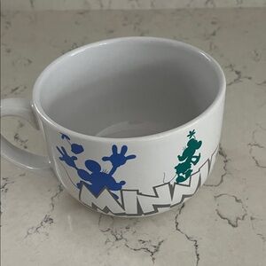 Disney White Mug with Blue and Green Minnie Design